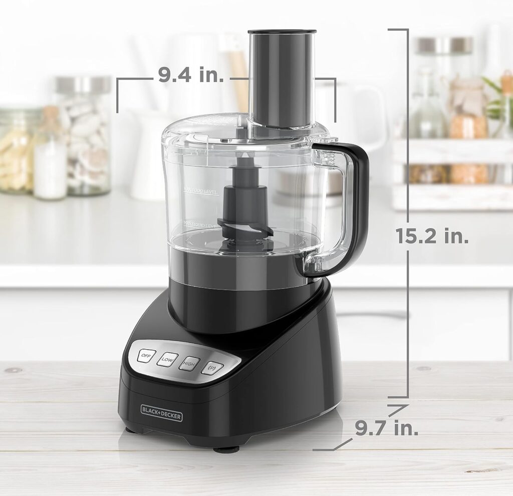 BLACK+DECKER Easy Assembly 8-Cup Food Processor