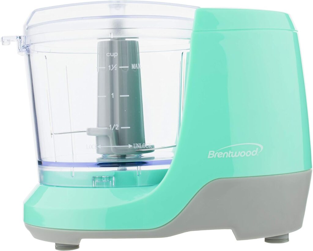 Brentwood MC-109BL Appliances 1.5-Cup Mini Food Chopper (Blue)