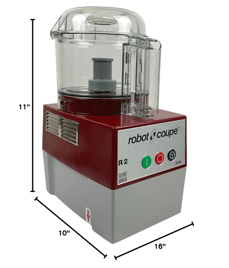 Robot Coupe R2B CLR Commercial Cutter Mixer with 3-Quart Clear Polycarbonate Bowl, 1-HP, 120-Volts