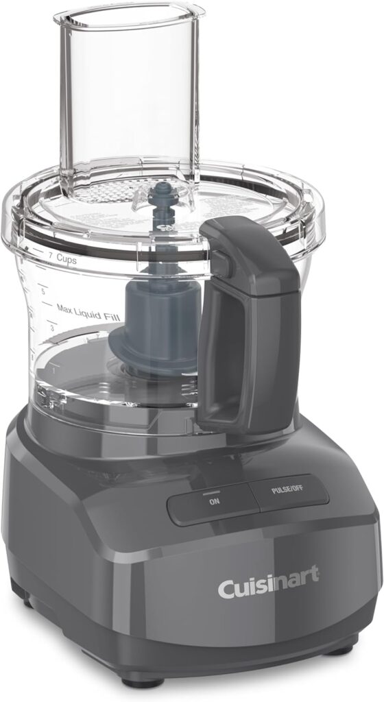 Cuisinart 7-Cup Sleek and Modern Design Food Processor with Two Easy Controls and Universal Blade for Chopping, Mixing, and Dough (Gray)