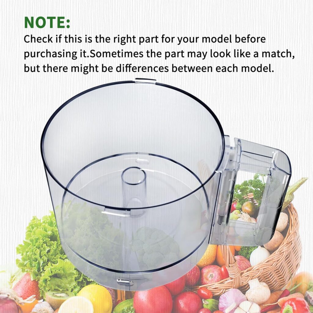 Vanshly,112203 Food Processor 3 Quart Clear Bowl compatible with Robot Coupe R2